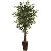 image:imageNearly Natural 5931 6ft Ficus Tree with Bamboo PlanterGreen