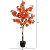 image:imageNearly Natural 5FT Rustic Autumn Artificial Maple Tree Faux Fall Dcor for Home Decorations for Fall Autumn Thanksgiving and Halloween with Black Nursery Pot