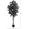 image:imageNearly Natural 5ft Artificial Halloween Black Ficus Tree with Natural Trunk  Indoor Decor for Spooky Gatherings