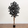 image:imageNearly Natural 5ft Artificial Halloween Black Ficus Tree with Natural Trunk  Indoor Decor for Spooky Gatherings