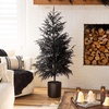image:imageNearly Natural 5ft Artificial Halloween Black Norfolk Pine Christmas Tree  Real Touch Natural Look  Indoor Decor