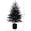 image:imageNearly Natural 5ft Artificial Halloween Black Norfolk Pine Christmas Tree  Real Touch Natural Look  Indoor Decor