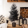 image:imageNearly Natural 5ft Artificial Halloween Black Norfolk Pine Christmas Tree  Real Touch Natural Look  Indoor Decor