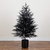 image:imageNearly Natural 5ft Artificial Halloween Black Norfolk Pine Christmas Tree  Real Touch Natural Look  Indoor Decor