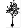 image:imageNearly Natural 5ft PreLit Halloween Black Eucalyptus Tree with Orange amp Purple LED Lights