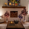 image:imageNearly Natural 5ft PreLit Halloween Black Eucalyptus Tree with Orange amp Purple LED Lights