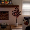 image:imageNearly Natural 5ft PreLit Halloween Black Eucalyptus Tree with Orange amp Purple LED Lights