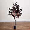 image:imageNearly Natural 5ft PreLit Halloween Black Eucalyptus Tree with Orange amp Purple LED Lights