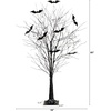 image:imageNearly Natural 5ft PreLit Halloween Black Twig Tree with Bats and 50 LED Lights