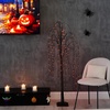 image:imageNearly Natural 5ft PreLit Halloween Black Willow Artificial Fall Tree with 144 Orange and Purple LED Lights