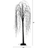 image:imageNearly Natural 5ft PreLit Halloween Black Willow Artificial Fall Tree with 144 Orange and Purple LED Lights