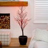 image:imageNearly Natural 5ft PreLit Halloween Deluxe Black Twig Artificial Fall Tree with 102 Orange and Purple LED Lights