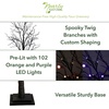 image:imageNearly Natural 5ft PreLit Halloween Deluxe Black Twig Artificial Fall Tree with 102 Orange and Purple LED Lights