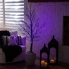 image:imageNearly Natural 5ft PreLit Halloween Twig Artificial Fall Tree with 240 Orange amp Purple LED Lights