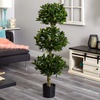image:imageNearly Natural 5ft Triple Bay Leaf Topiary UV Resistant IndoorOutdoor