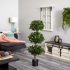 image:imageNearly Natural 5ft Triple Bay Leaf Topiary UV Resistant IndoorOutdoor