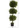 image:imageNearly Natural 5ft Triple Bay Leaf Topiary UV Resistant IndoorOutdoor