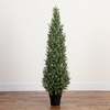 image:imageNearly Natural 5ft UV Resistant Artificial Boxwood Topiary Tree  Lifelike Greenery for Indoor and Outdoor Decor Includes Nursery Planter Perfect for Home Office or Outdoor Covered Patio Spaces