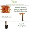 image:imageNearly Natural 6 ft Artificial Autumn Ficus Fall Tree with Nursery Pot