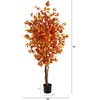 image:imageNearly Natural 6 ft Artificial Autumn Ficus Fall Tree with Nursery Pot