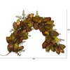 image:imageNearly Natural 6 ft Artificial Autumn Magnolia Berry Garland Mantle Decor