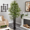 image:imageNearly Natural 6 ft Artificial Black Bamboo Tree UVResistant Floor Plant