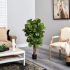 image:imageNearly Natural 6 ft Artificial Fiddle Leaf Fig Tree with Nursery Pot4ft