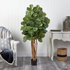 image:imageNearly Natural 6 ft Artificial Fiddle Leaf Fig Tree with Nursery Pot5ft