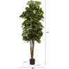 image:imageNearly Natural 6 ft Artificial Fiddle Leaf Fig Tree with Nursery Pot6ft