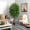 image:imageNearly Natural 65 ft Artificial Deluxe Ficus Tree for Home Decor