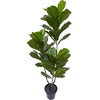 image:imageNearly Natural 65 in Artificial Fiddle Leaf Tree UVResistant Porch Decor