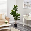 image:imageNearly Natural 65 in Artificial Fiddle Leaf Tree UVResistant Porch Decor