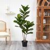 image:imageNearly Natural 65 in Artificial Fiddle Leaf Tree UVResistant Porch Decor