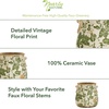 image:imageNearly Natural 65 in Tuscan Ceramic Green Floral Scroll Decorative Vase65 in W x 65 in D x 65 in H