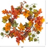 image:imageNearly Natural 65in Autumn Hydrangea and Pinecones Artificial Wreath Set of 2