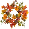 image:imageNearly Natural 65in Autumn Hydrangea and Pinecones Artificial Wreath Set of 2
