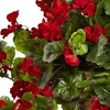 image:imageNearly Natural 6857RD Geranium Hanging Basket UV Resistant Red10125 x 29 x 10125