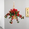 image:imageNearly Natural 6857RD Geranium Hanging Basket UV Resistant Red10125 x 29 x 10125