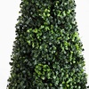 image:imageNearly Natural 6FT Artificial Boxwood Topiary Tree for IndoorOutdoor Decoration Faux Boxwood Tower Topiary Cone Shaped Plant Decorating Hedge UV Resistant with Black Nursery Pot