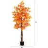 image:imageNearly Natural 6FT Deluxe Autumn Artificial Maple Tree Faux Fall Dcor for Home Decorations for Fall Autumn Thanksgiving and Halloween with Black Nursery Pot