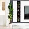 image:imageNearly Natural 6ft Artificial Fiddle Leaf Tree in Decorative White Planter