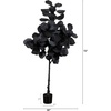 image:imageNearly Natural 6ft Artificial Halloween Black Fiddle Leaf Tree  Spooky Holiday Decor for Indoor Use