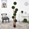 image:imageNearly Natural 6ft Boxwood Ball Topiary Artificial Tree with Natural Trunk UV Resistant IndoorOutdoor