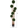 image:imageNearly Natural 6ft Boxwood Ball Topiary Artificial Tree with Natural Trunk UV Resistant IndoorOutdoor