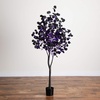 image:imageNearly Natural 6ft PreLit Artificial Halloween Black Eucalyptus Tree with 300 Orange amp Purple LED Lights