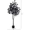 image:imageNearly Natural 6ft PreLit Artificial Halloween Black Eucalyptus Tree with 300 Orange amp Purple LED Lights