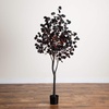 image:imageNearly Natural 6ft PreLit Artificial Halloween Black Eucalyptus Tree with 300 Orange amp Purple LED Lights