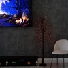 image:imageNearly Natural 6ft PreLit Halloween Black Willow Artificial Fall Tree with 160 Orange and Purple LED Lights