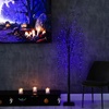 image:imageNearly Natural 6ft PreLit Halloween Black Willow Artificial Fall Tree with 160 Orange and Purple LED Lights