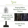 image:imageNearly Natural 6ft PreLit Halloween Black Willow Artificial Fall Tree with 160 Orange and Purple LED Lights
